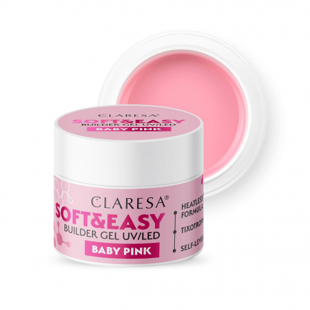 HEMA-fri UV builder gel Claresa Soft&Easy Natural för naglar 12g