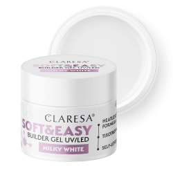 HEMA-fri UV builder gel Claresa Soft&Easy Milky White för naglar 45g