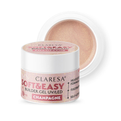 HEMA-fri UV builder gel Claresa Soft&Easy Champagne för naglar 12g