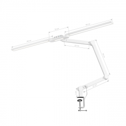 Arbetslampa / bordslampa GLOW L04 24W vit