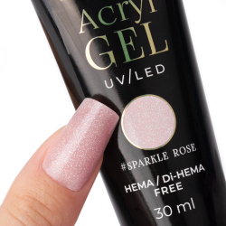 Polygel Molly Nails rosa glitter Sparkle Rose HEMA FREE 30g