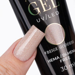 Polygel Molly Nails nude glitter Beige Goddess HEMA FREE 30g